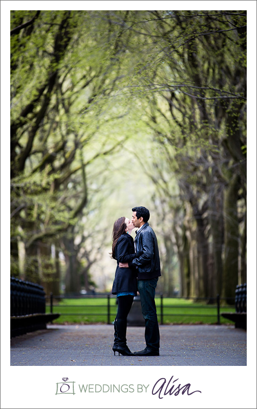 The Mall at Central Park in NYC Engagement Photography
